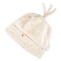 Babymütze cremeweiß/rosa, Petit Croissant