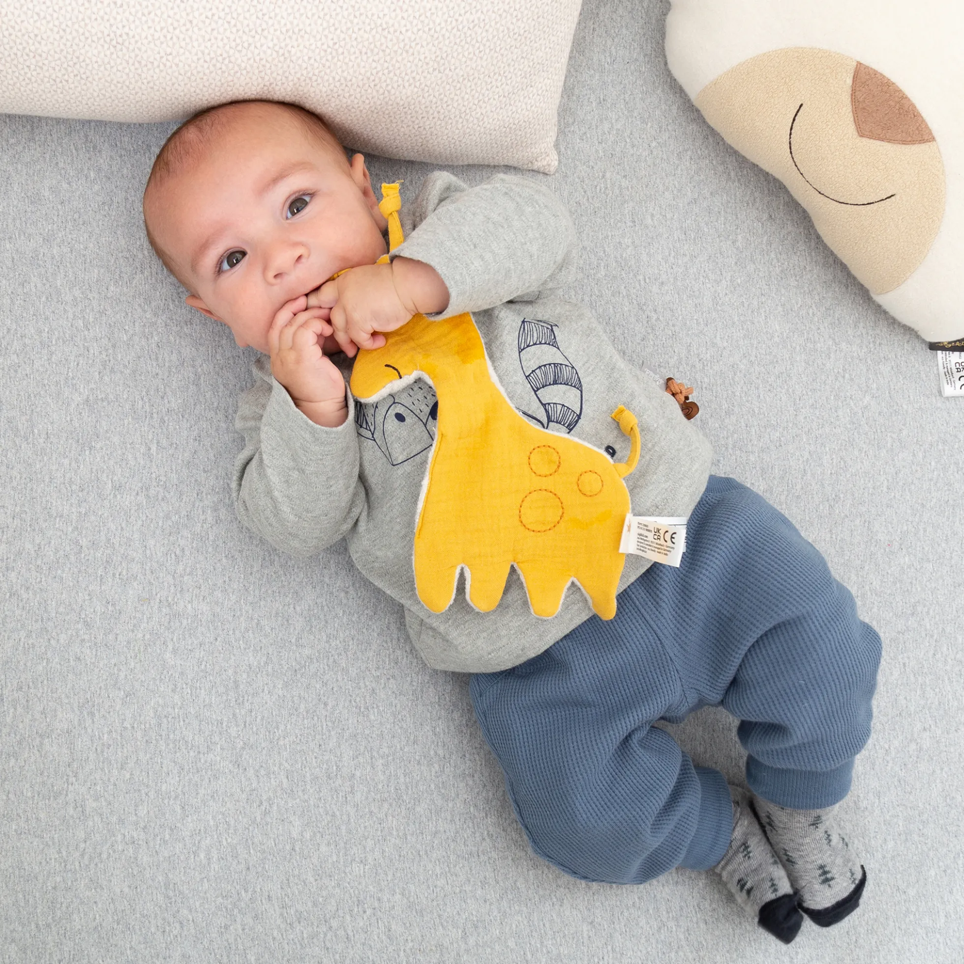 Baby Musselin Knister Schnuffeltuch Giraffe