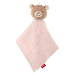 Baby Musselin Schnuffeltuch Bär, rosa
