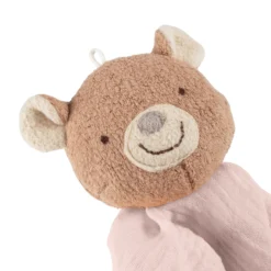 Baby Musselin Schnuffeltuch Bär, rosa