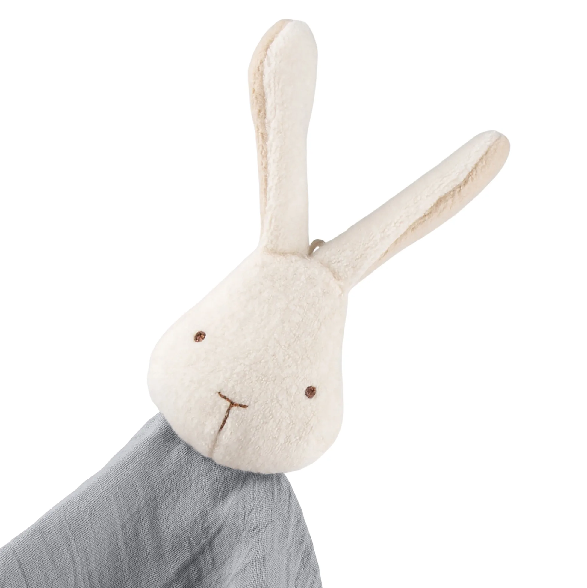 Baby Musselin Schnuffeltuch Hase, grau