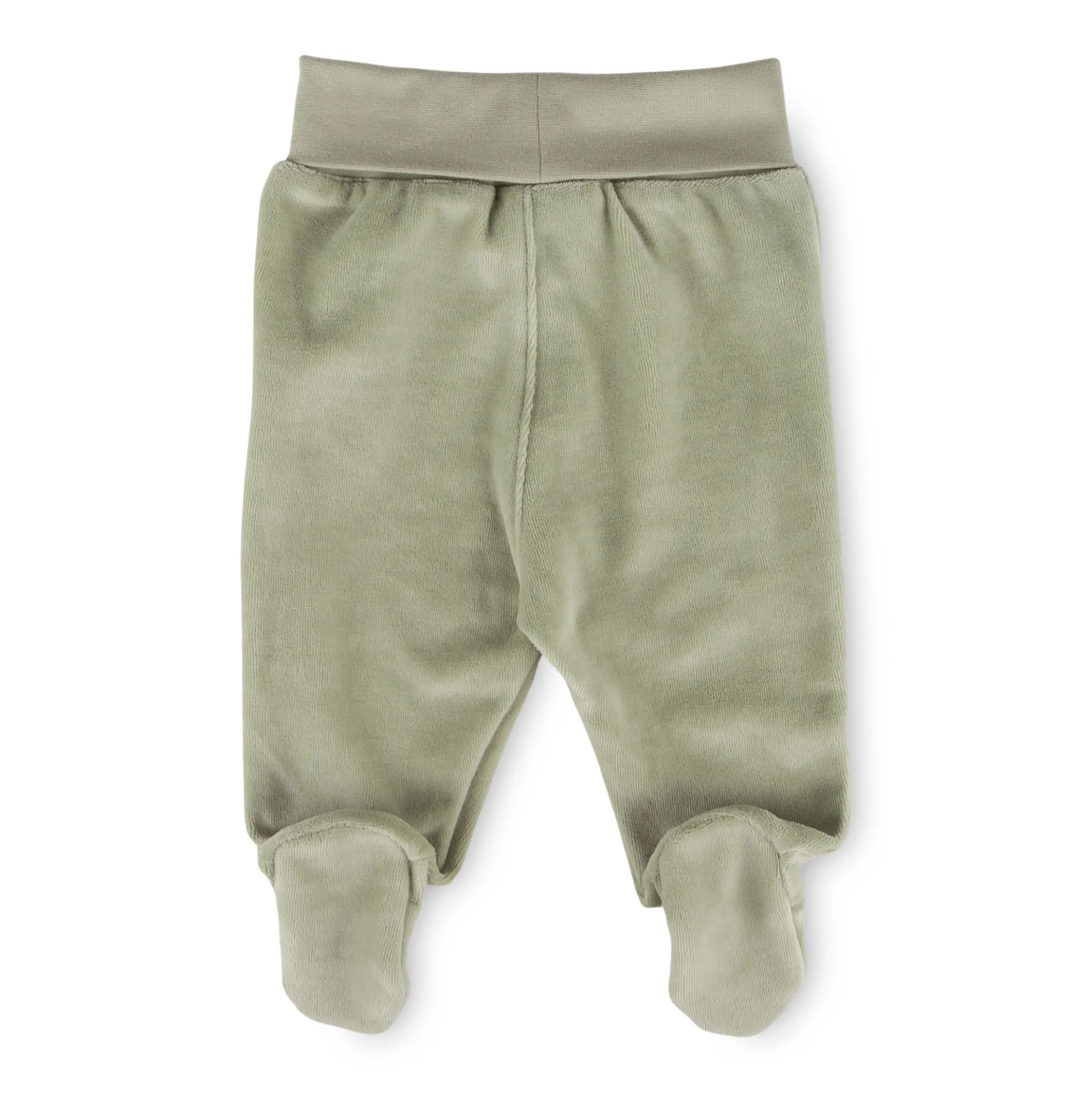 Baby Nickihose mit Füßchen, grün