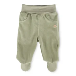 Baby Nickihose mit Füßchen, grün