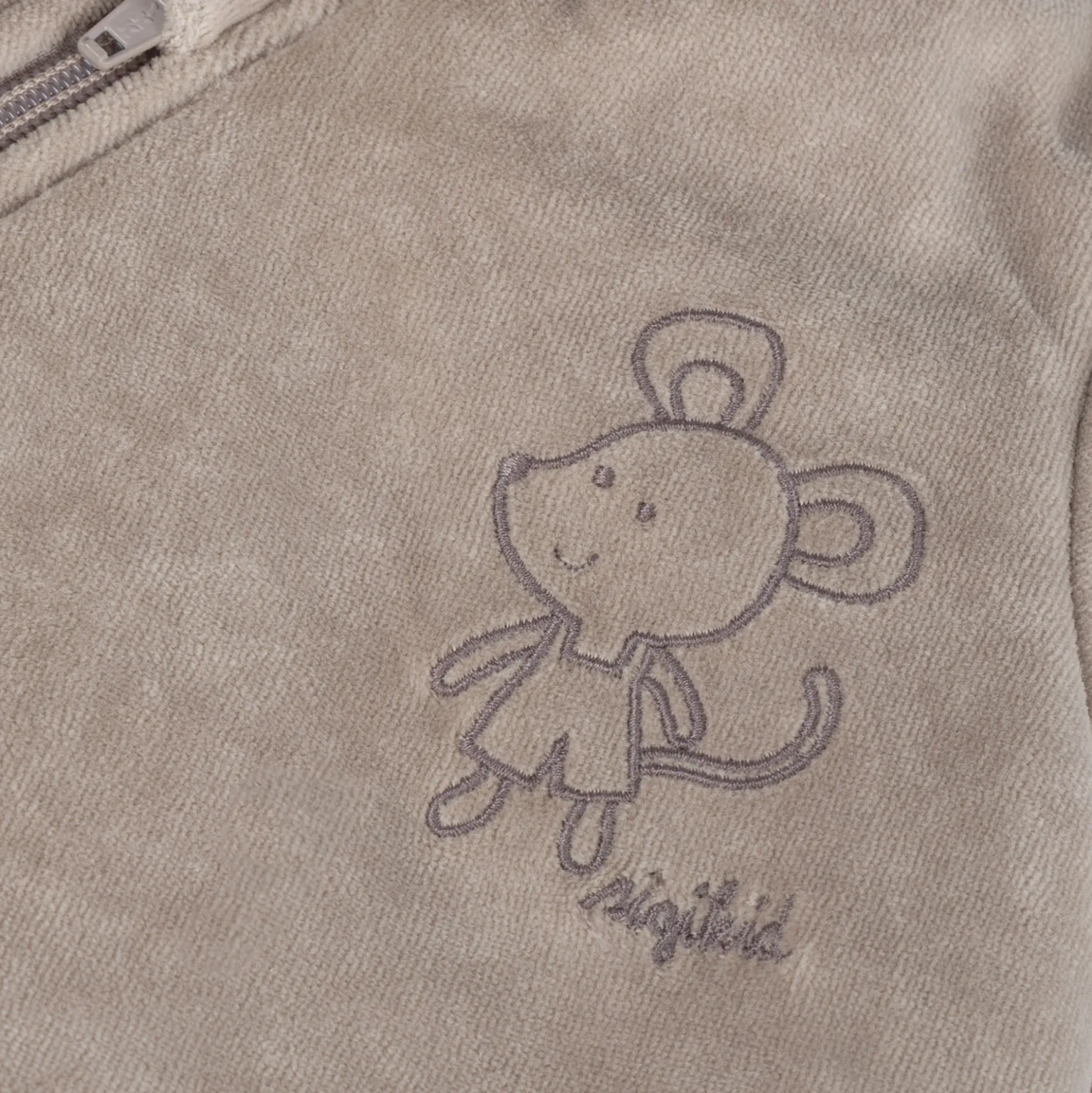 Baby Nickioverall Mäuschen wattiert, beige