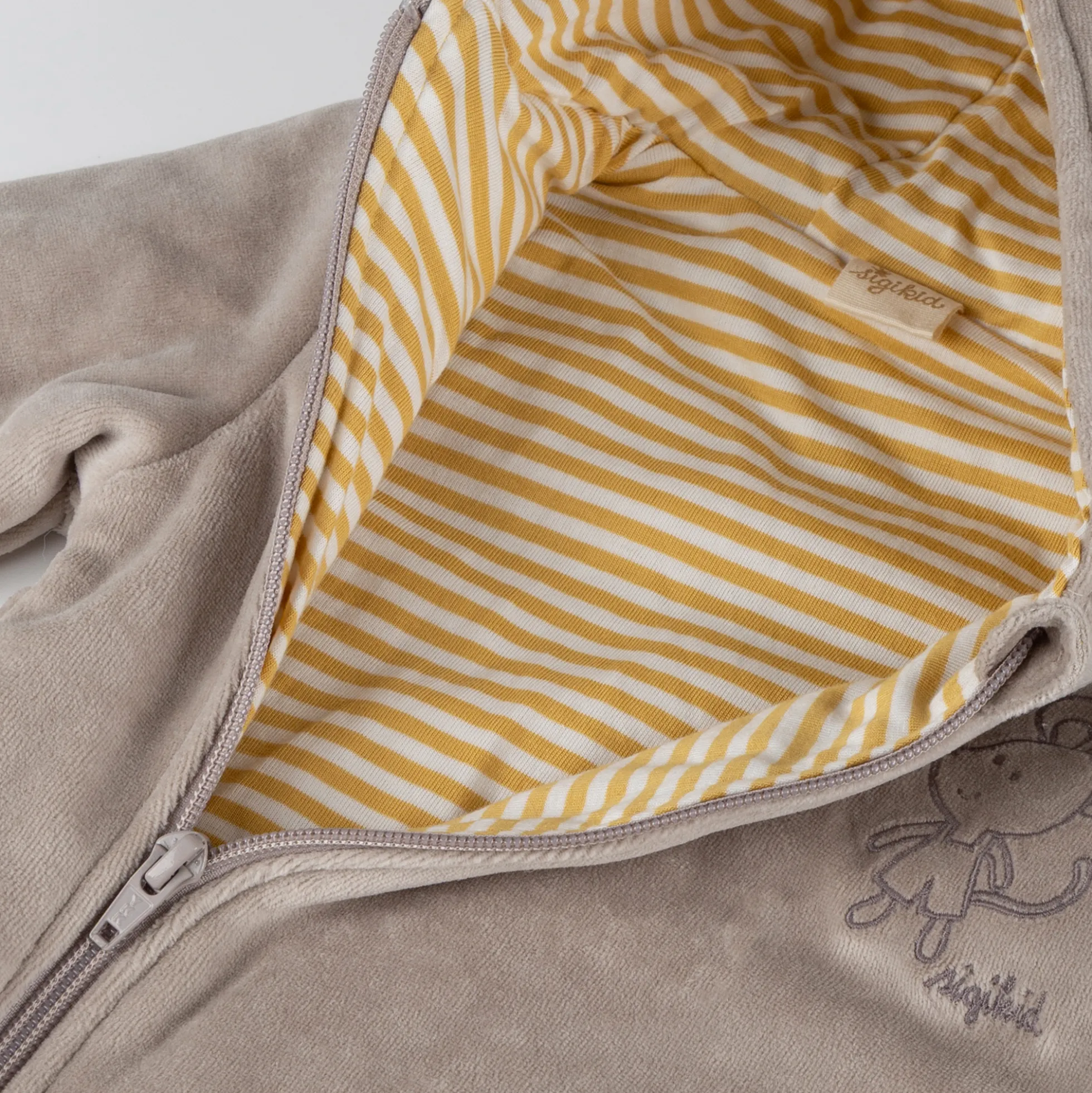 Baby Nickioverall Mäuschen wattiert, beige
