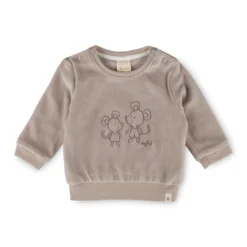 Baby Nickishirt Mäuschen, beige