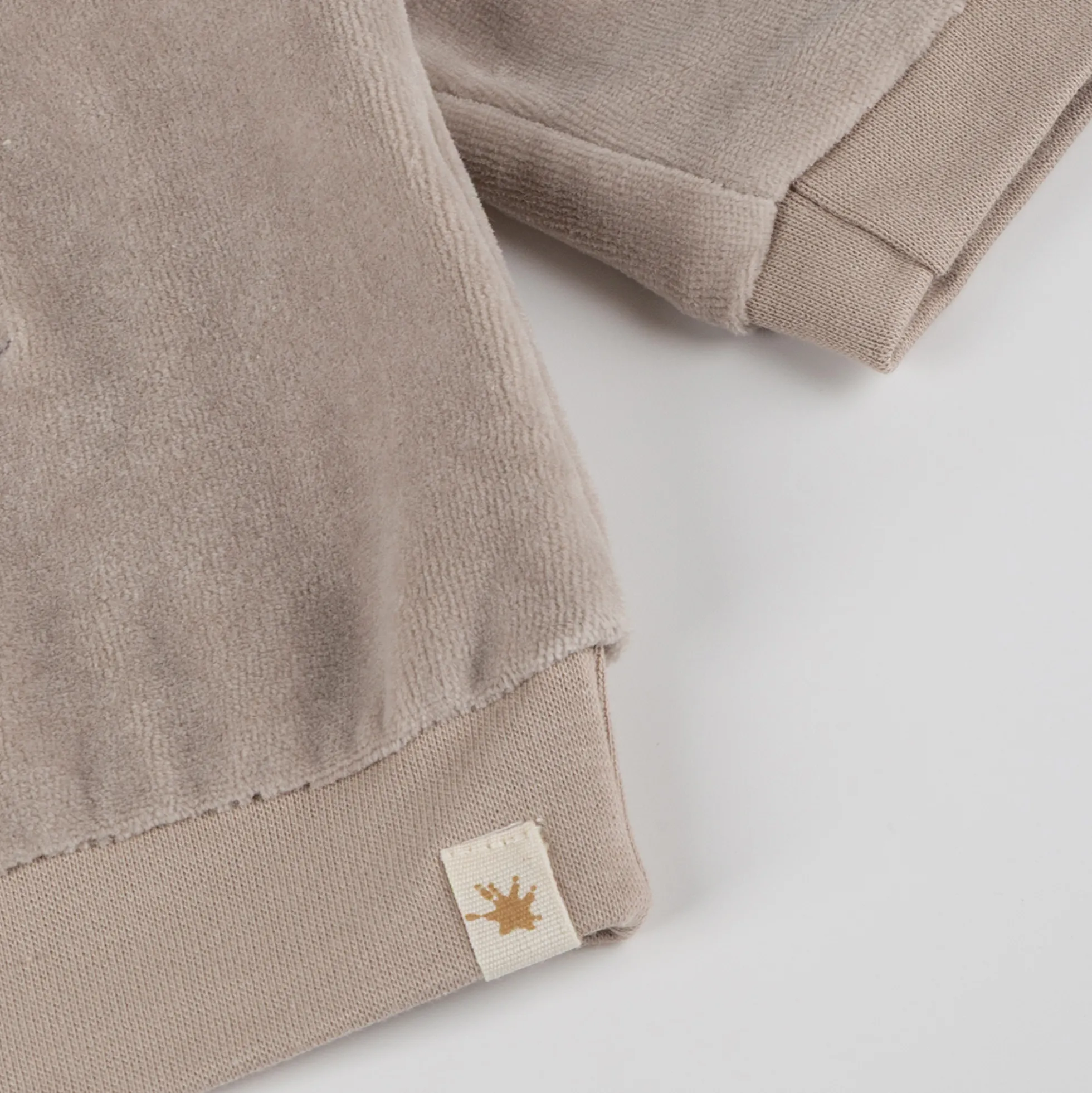 Baby Nickishirt Mäuschen, beige