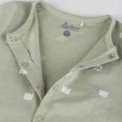 Baby Overall Langarm Krönchen, grün