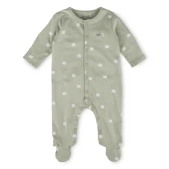 Baby Overall Langarm Krönchen, grün
