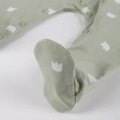Baby Overall Langarm Krönchen, grün