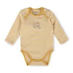 Baby Ringel Langarmbody Mäuschen, gelb