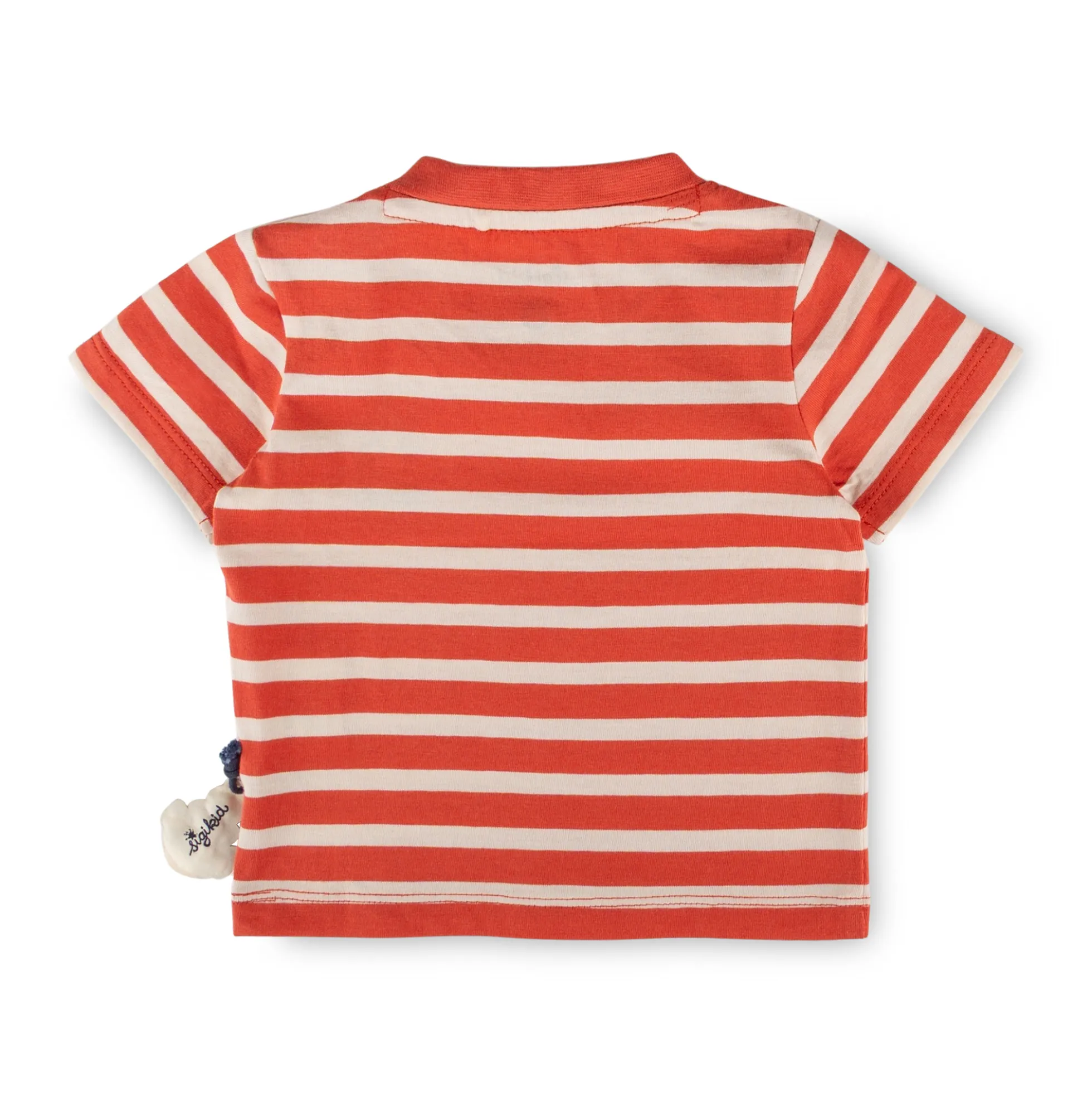 Baby Ringel T-Shirt Papagei, rot-weiß