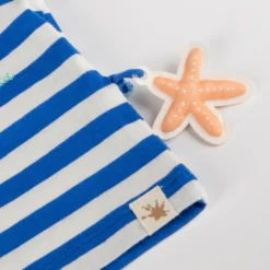 Baby Ringel T-Shirt Strand, blau-weiß