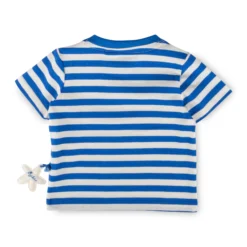 Baby Ringel T-Shirt Strand, blau-weiß