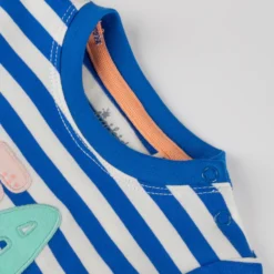 Baby Ringel T-Shirt Strand, blau-weiß