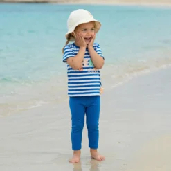 Baby Ringel T-Shirt Strand, blau-weiß