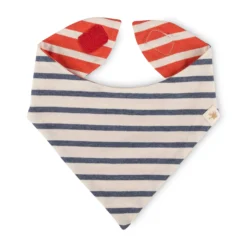 Baby Ringel Wendehalstuch, rot und blau