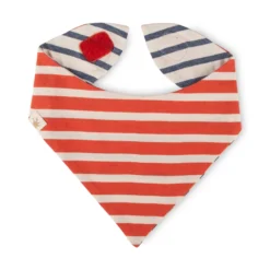 Baby Ringel Wendehalstuch, rot und blau