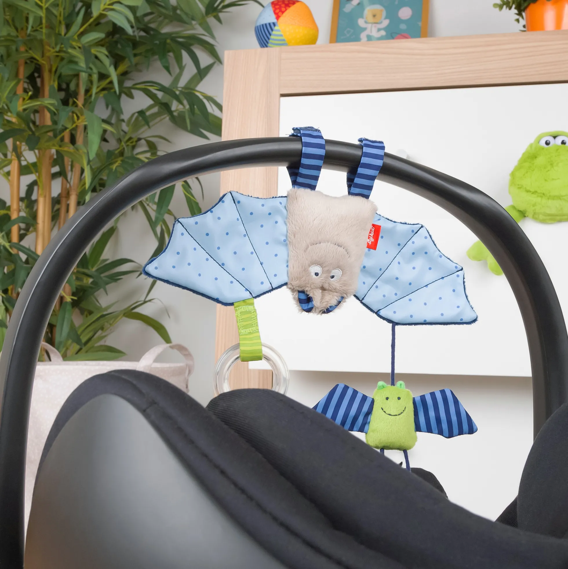 Babyschalenanhänger Fledermaus
