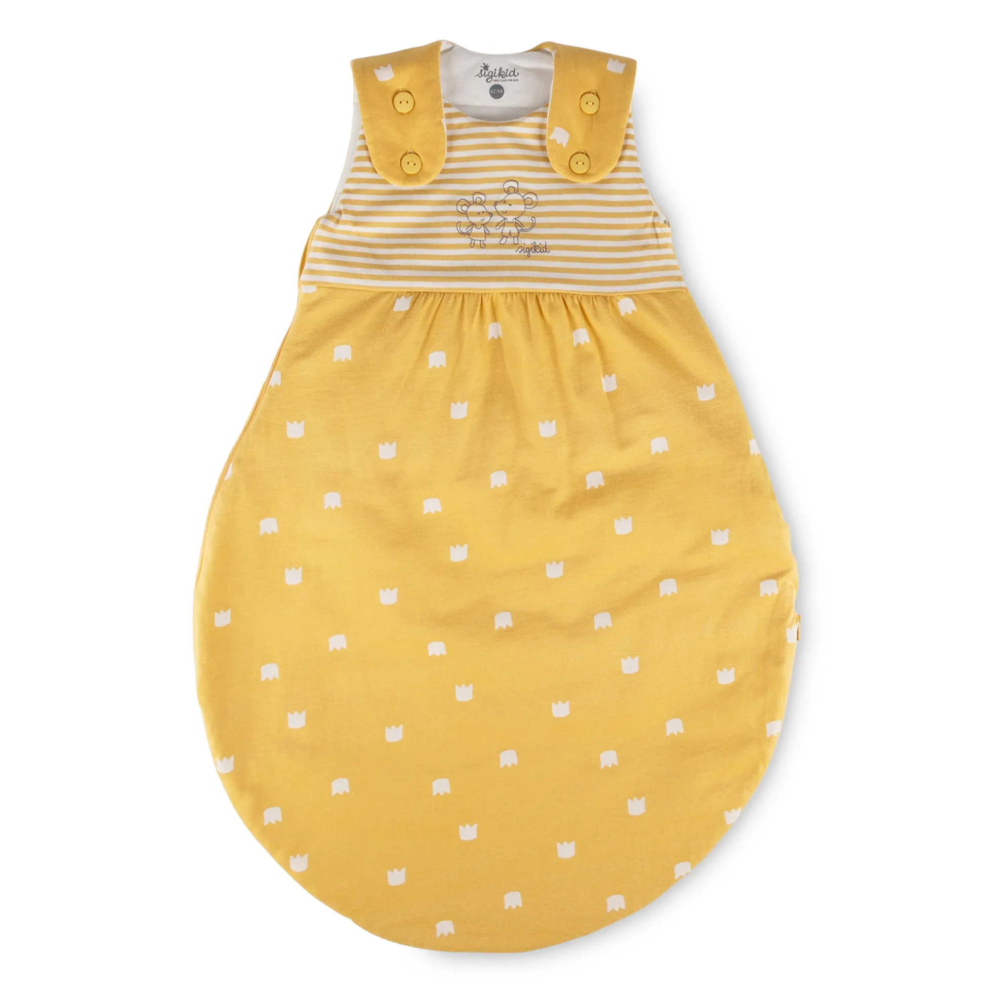 Baby Schlafsack Mäuschen wattiert, gelb