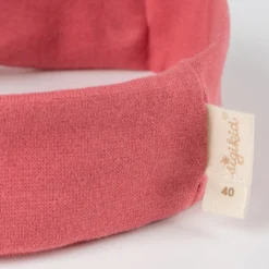 Baby Schleifen Stirnband mit Herzchen Print, rosarot