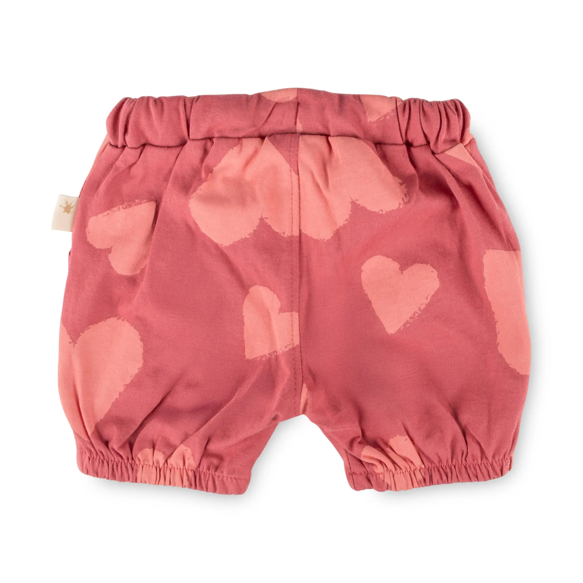 Baby Shorts mit Herzchen Print, rosarot