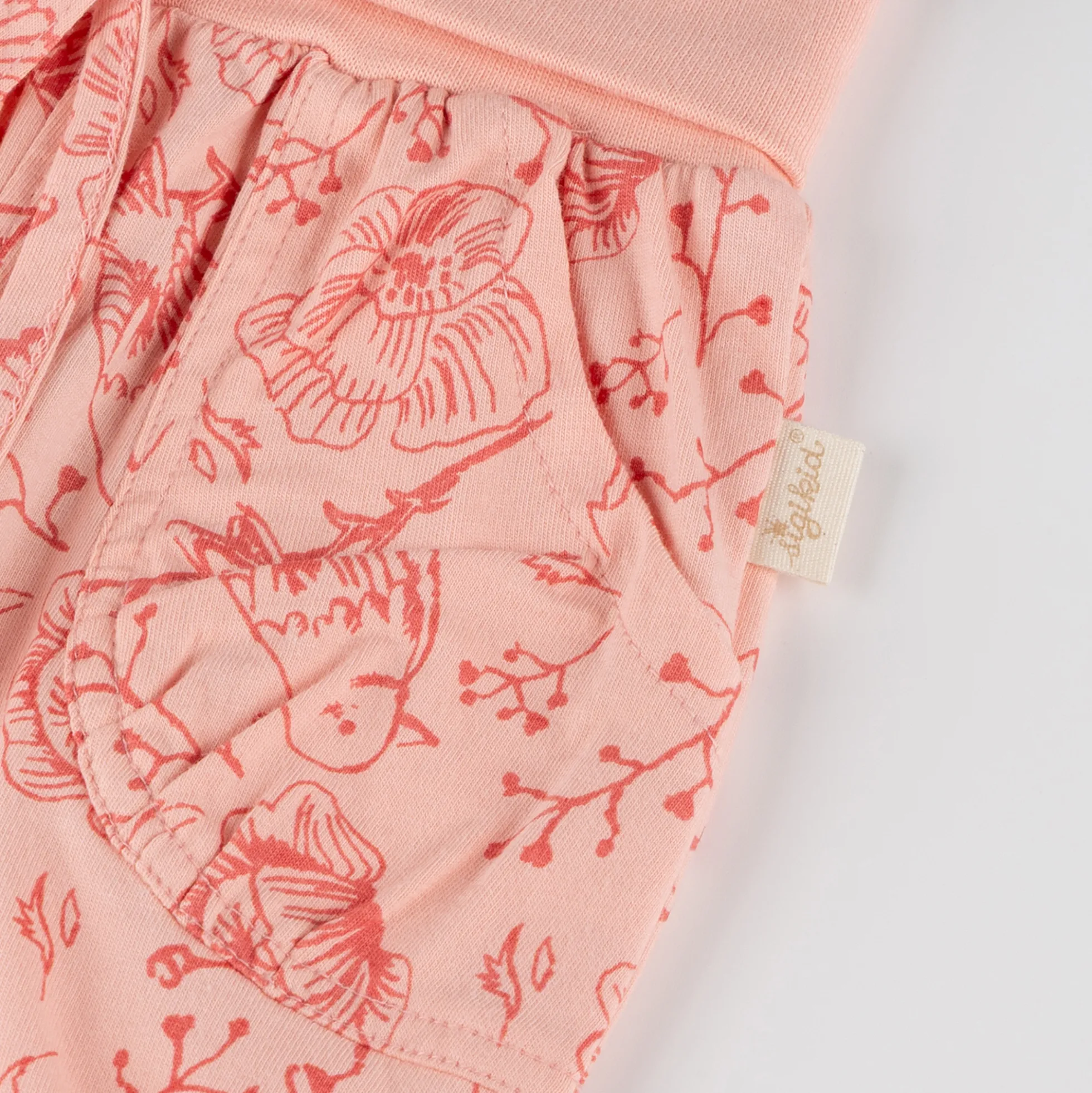 Baby Shorts mit Vögelchen Print, rosa