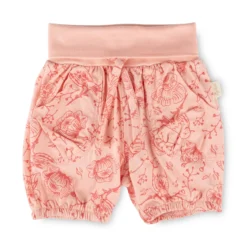 Baby Shorts mit Vögelchen Print, rosa