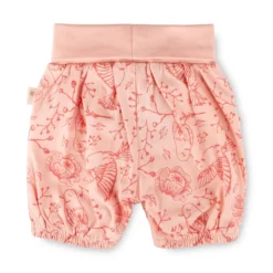 Baby Shorts mit Vögelchen Print, rosa