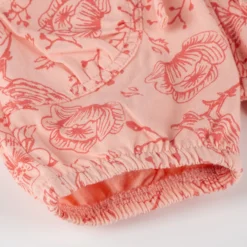 Baby Shorts mit Vögelchen Print, rosa