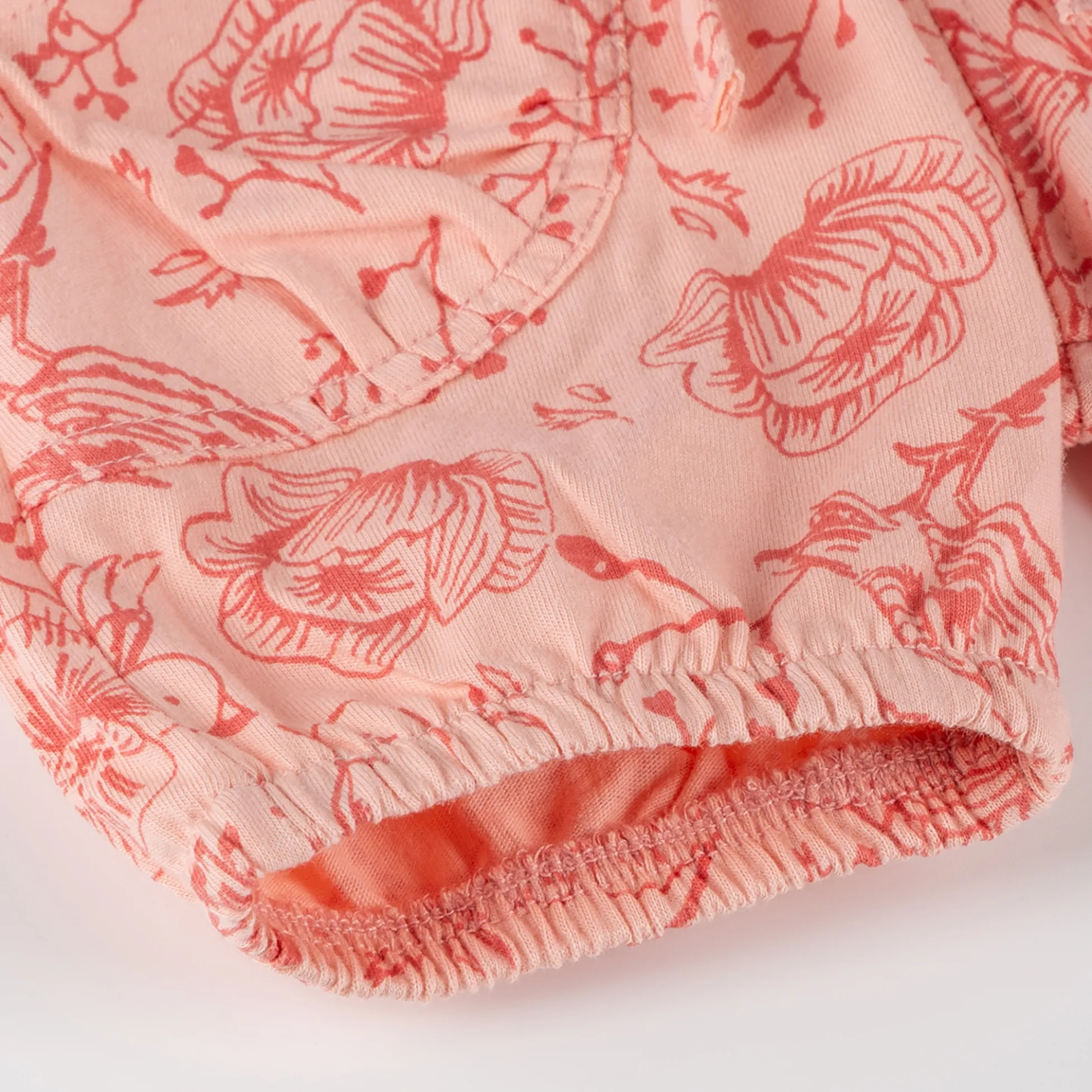 Baby Shorts mit Vögelchen Print, rosa