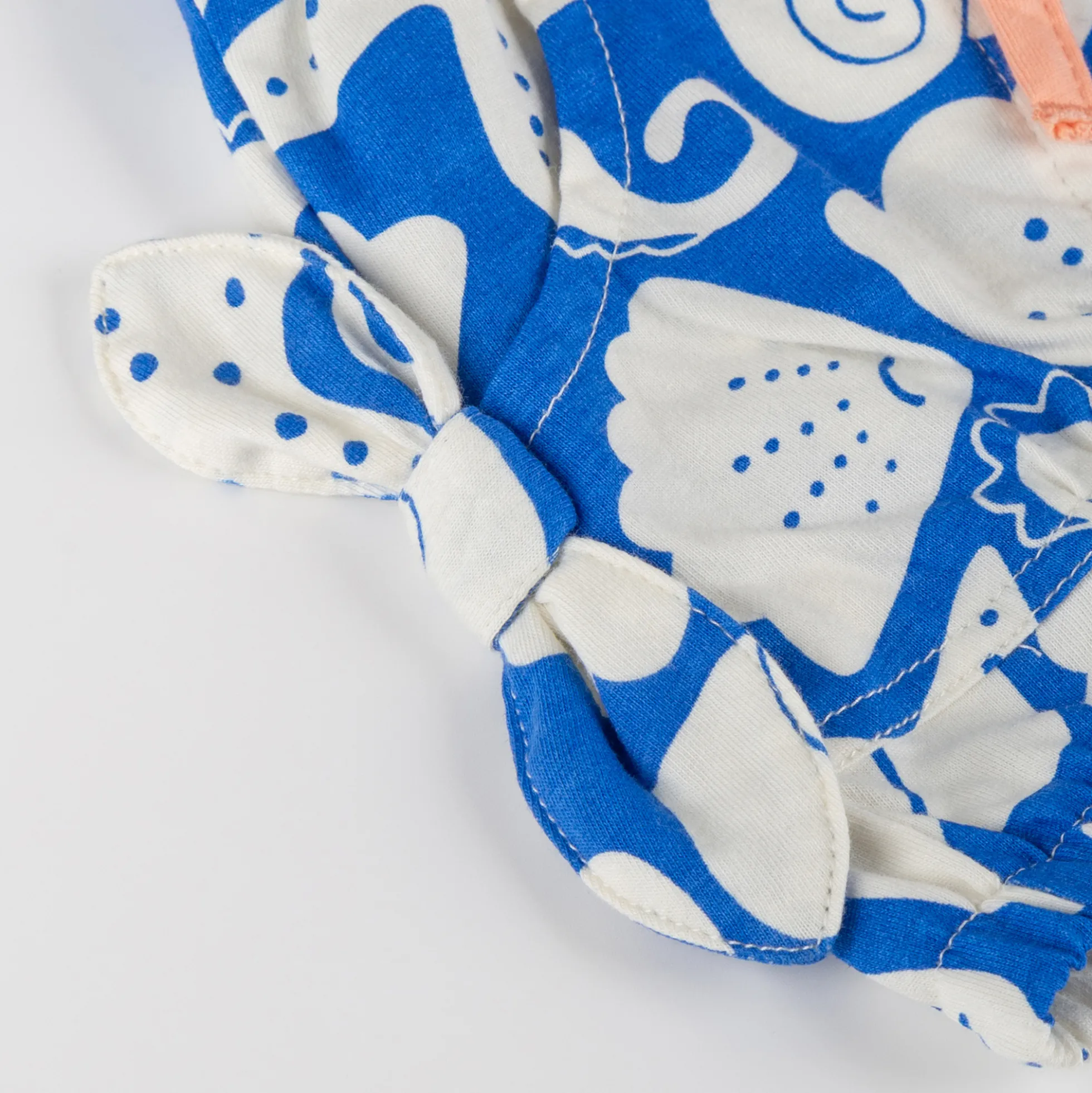 Baby Shorts Strand Print, blau mit weiß