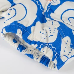 Baby Shorts Strand Print, blau mit weiß