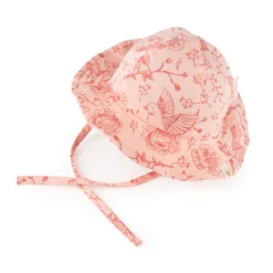 Baby Sommerhut Vögelchen Print, rosa