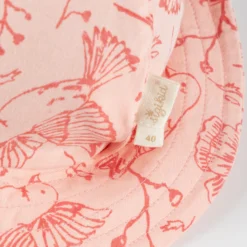 Baby Sommerhut Vögelchen Print, rosa