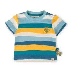 Baby Streifen T-Shirt Fahrzeuge