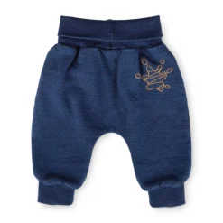 Baby Sweathose Denim Optik Klecks, dunkelblau