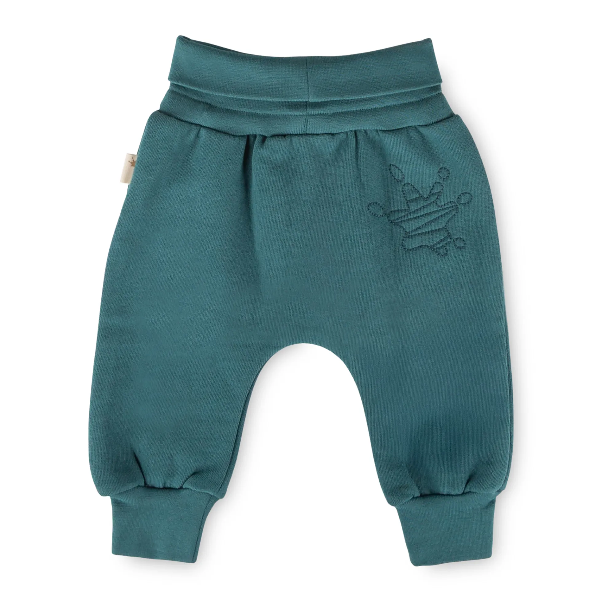 Baby Sweathose Klecks, petrolblau