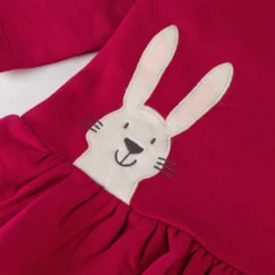 Baby Sweatkleid Hase, pink