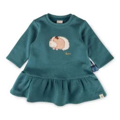 Baby Sweatkleid Meerschweinchen, petrolblau