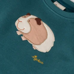 Baby Sweatkleid Meerschweinchen, petrolblau