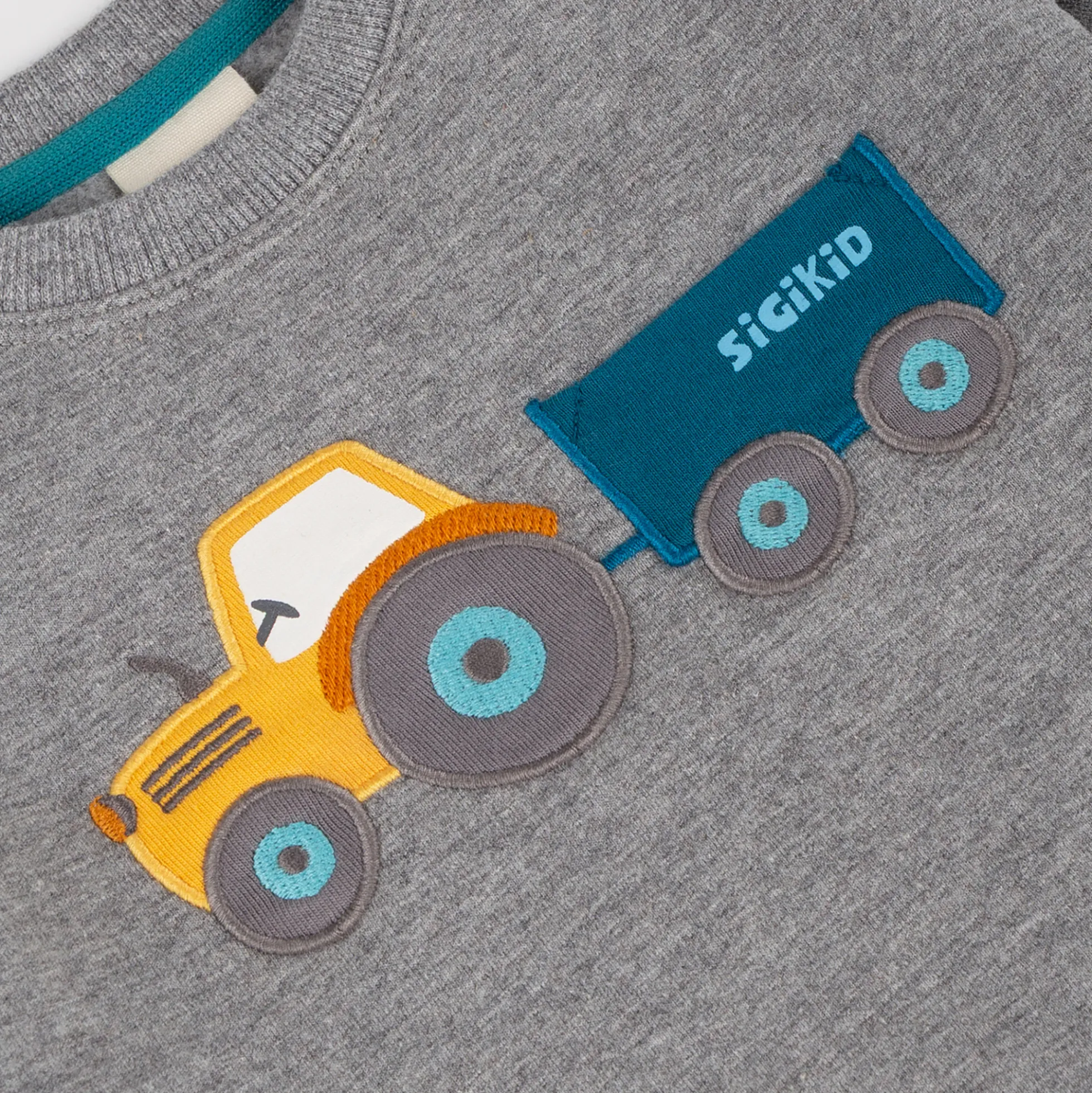 Baby Sweatshirt Fahrzeuge, grau