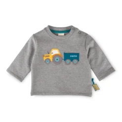 Baby Sweatshirt Fahrzeuge, grau