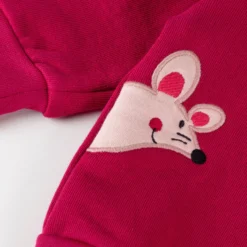 Baby Sweatshirt Katze und Maus, pink