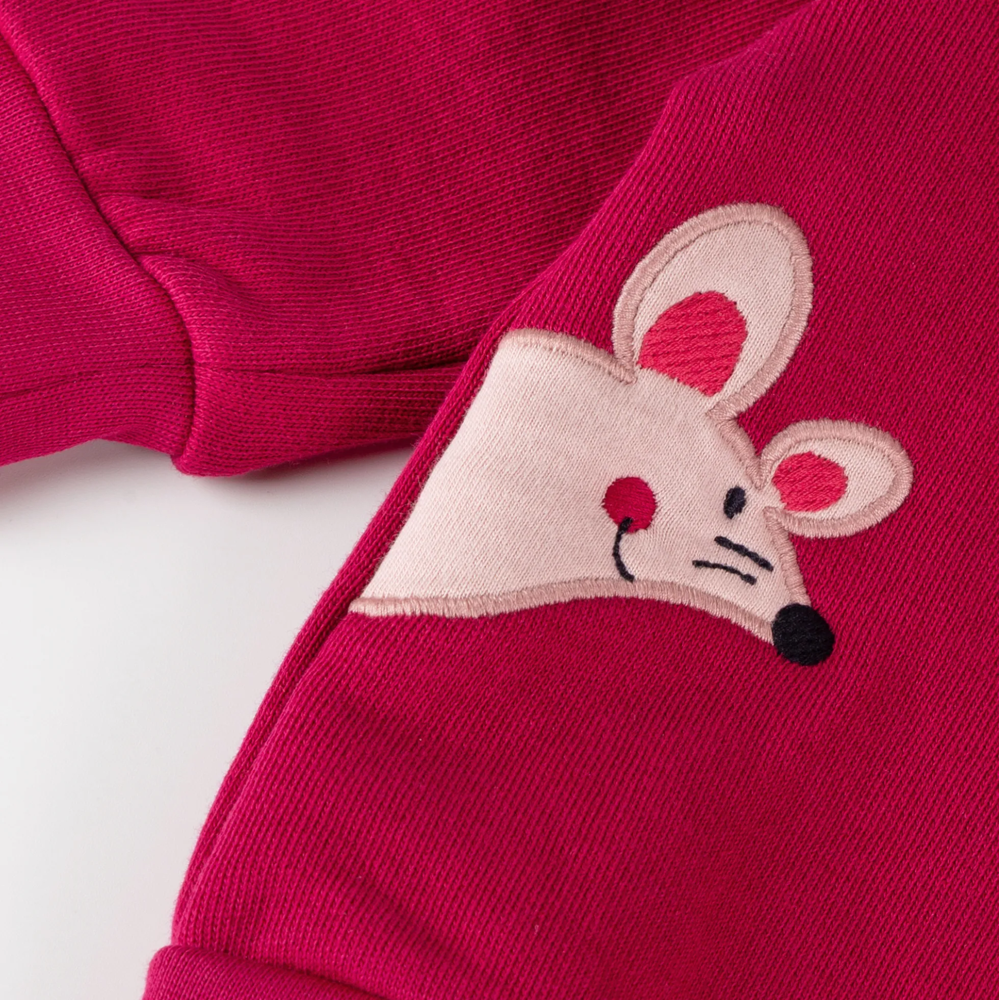 Baby Sweatshirt Katze und Maus, pink