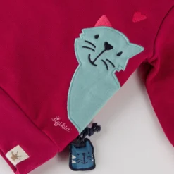 Baby Sweatshirt Katze und Maus, pink