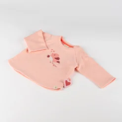 Baby Sweatshirt mit Vögelchen Stickmotiv, rosa