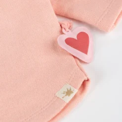 Baby Sweatshirt mit Vögelchen Stickmotiv, rosa
