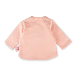 Baby Sweatshirt mit Vögelchen Stickmotiv, rosa