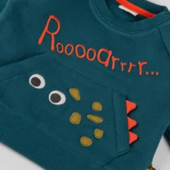 Baby Sweatshirt Roar mit Fronttasche, Dino Fun